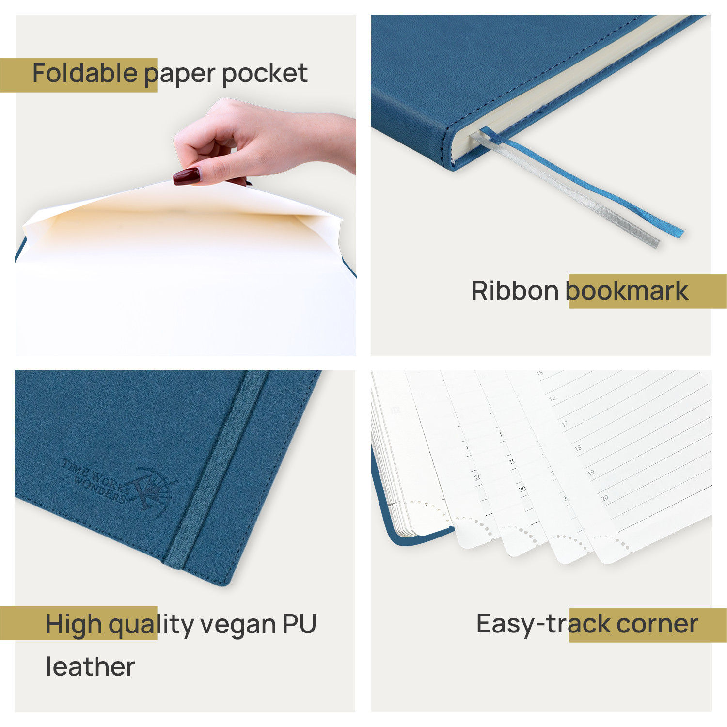 100GSM Ivory Paper Large Academic Planner Weekly Daily Schedule