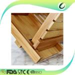 Houseware kitchen cabinet bamboo tableware drying dish rack