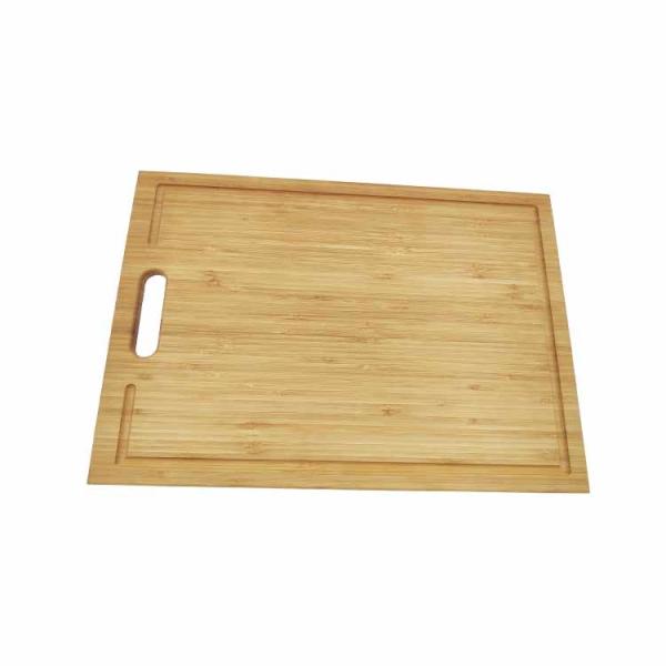 3 Compartments Bamboo Bread Cutting Board Non Slip 350*250*15mm With Juice