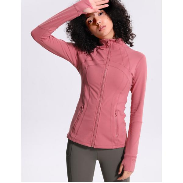Long Sleeve Women Tops Sports Track Jackets Purple Sport Coat