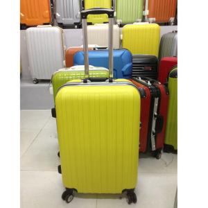 China Combination Locked Aluminum Suitcase Luggage , ABS Material Yellow Waterproof Luggage Set wholesale