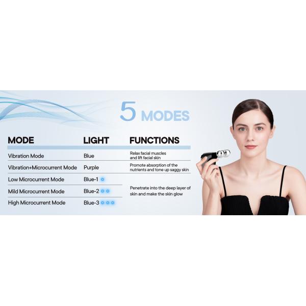 Compact facial vibration massage device showing ergonomic design