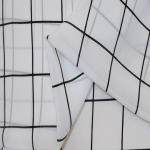 Printed Geometric Figure Flowers Leaf Point 100% Pure Silk Fabric