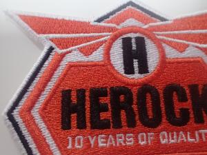China Semicircle Shape Custom Embroidered Patches Laser Cut Basis Finishing wholesale
