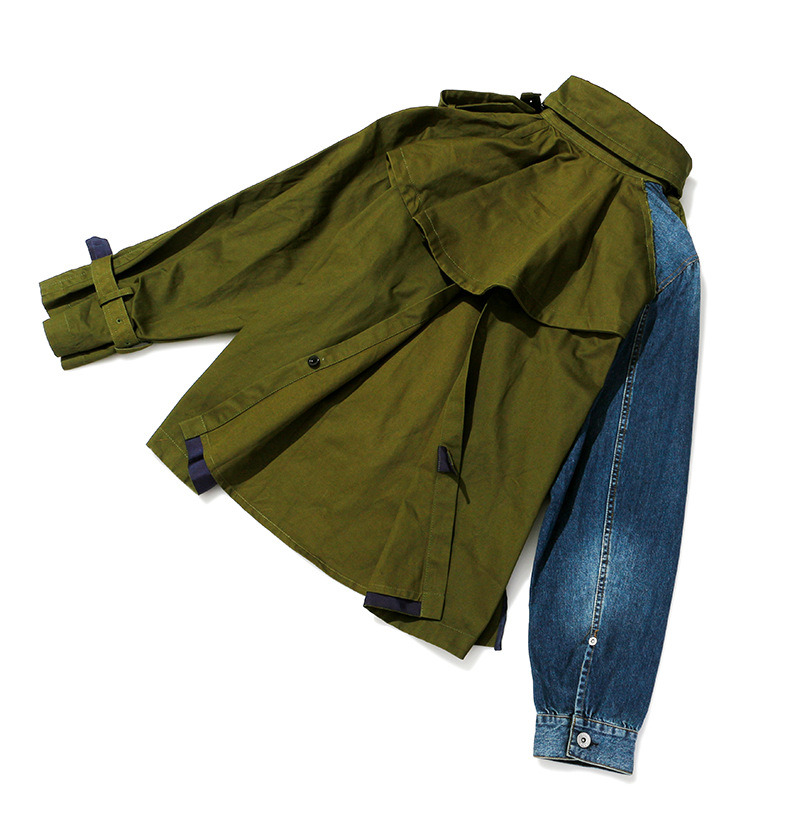 QUICK DRY Winter Use Women's Fashion Jacket High Street Contrast Women's Quilted Denim Jackets