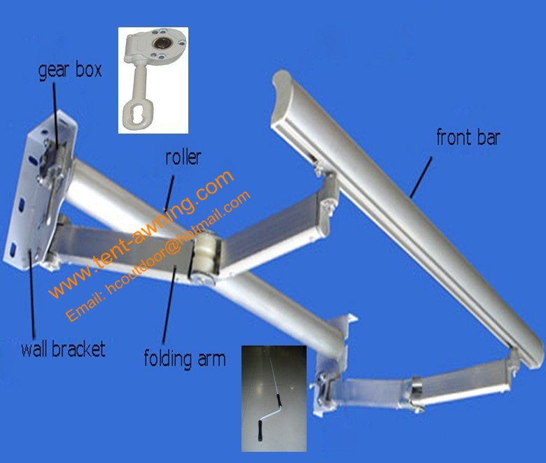 Manual Awning Crank 1.5m/2m/2.5m Awning Crank Handle Aluminum Retractable Awning Hand Crank