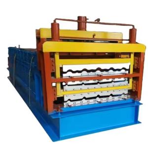 China High Speed North America Market Mexico Roof Sheet Double Layer Roofing Tile Machine wholesale