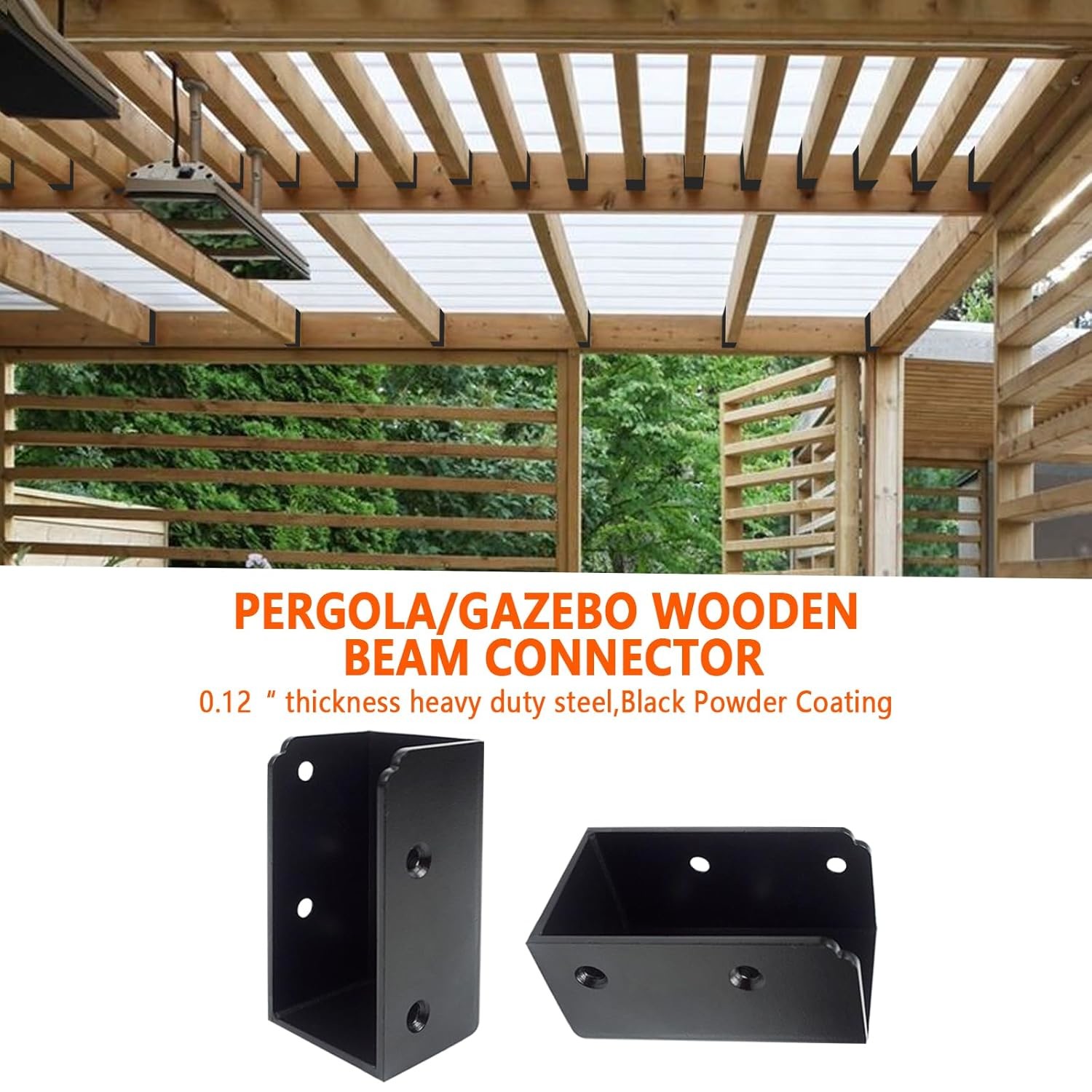 Deck Railing Brackets Connectors,Heavy Duty Steel 1.2mm Thickness Concealed Brackets for 2"x4" (Actual 1.5"x3.5") Wood Posts for Deck Railing,Fence,Porch,Garden Pergola