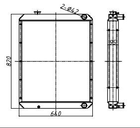 China 840mm Height PC120-6 Excavator Radiator 203-03-67111 203-03-67110 wholesale