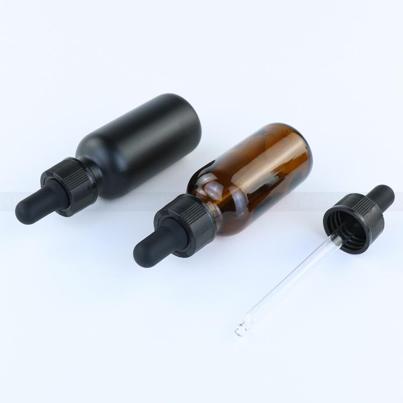 15ml 30ml 60ml 120ml 2oz Glass Amber Essential Oil Bottle Blue Glass Boston Dropper Bottle for Essential Boston Bottle