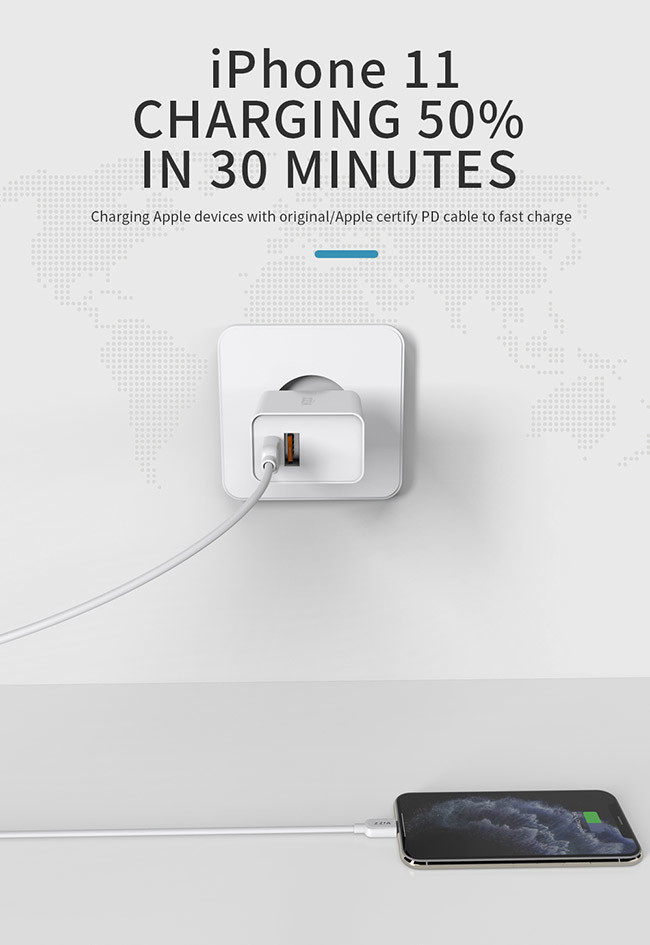 Stable EU US 18W Home Travel Mobile Phone 50g PD Fast Phone Chargers