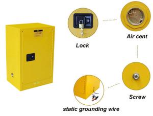 China Various Sizes Industrial Lab Furniture , Yellow Flammable Storage Cabinet wholesale