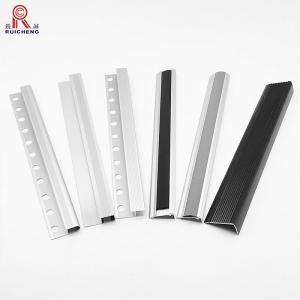 China Anti Slip Metal Stair Edge Protectors , 1.8mm Aluminum Stair Trim wholesale