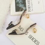 6111-5 European And American Sexy Pointed Toe Square Buckle High Heels, One Word