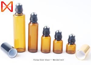 China Eco - Friendly Essential Oil Glass Bottle , Refillable Roller Bottle Sightly Massage Effect wholesale