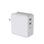 USB C Plug Charger, QC 3.0 Charger, PD Wall Charger, 4 Ports 18W Multi USB Wall