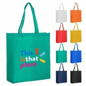 China Sustainable Non Woven Shopping Bag Tote CMYK Printing 60gsm-140gsm wholesale