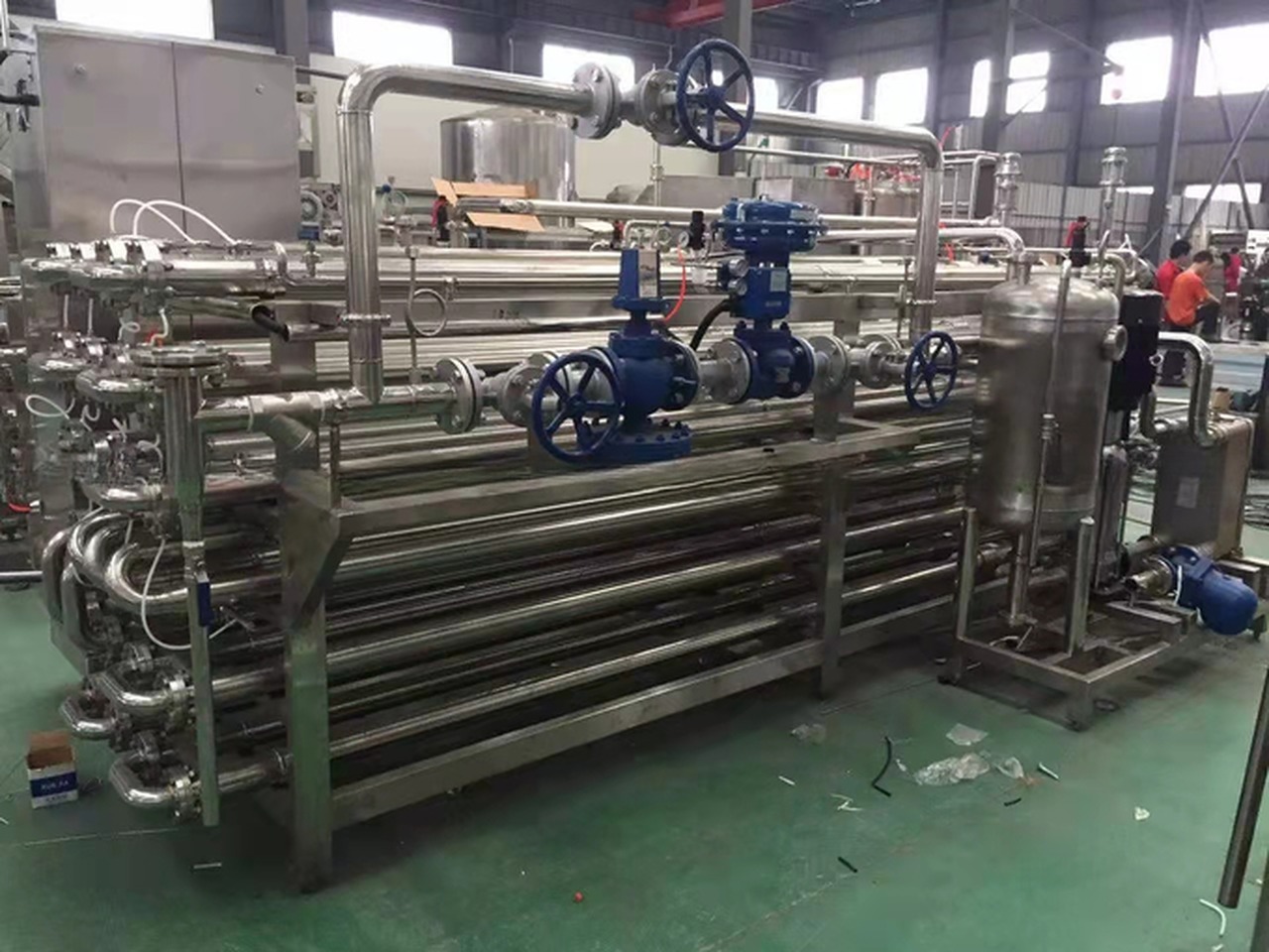 Tomato Strawberry Paste Tube in Tube Pasteurizer For Sterilizing Tomato Paste Processing Line