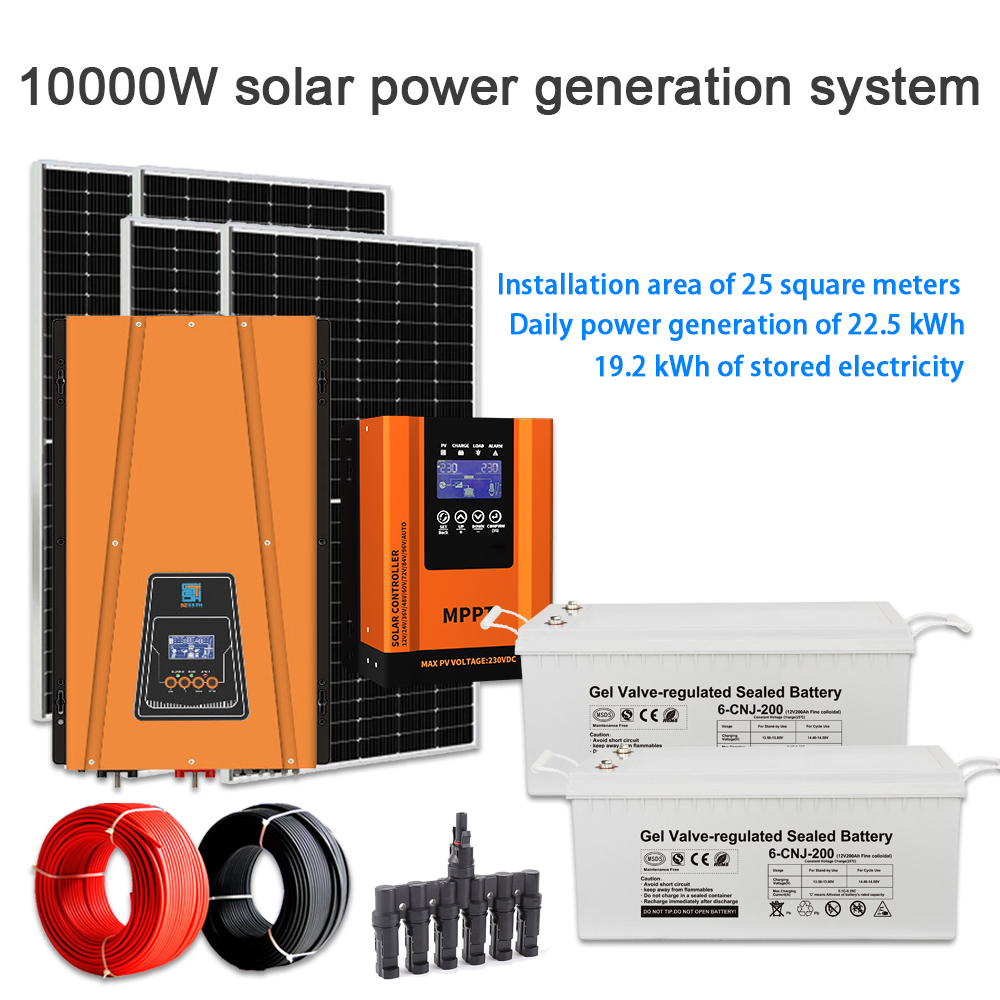 Off Grid Full Set 10kw Solar System Kit With Battery Storage CE Rhos Fcc Certificate