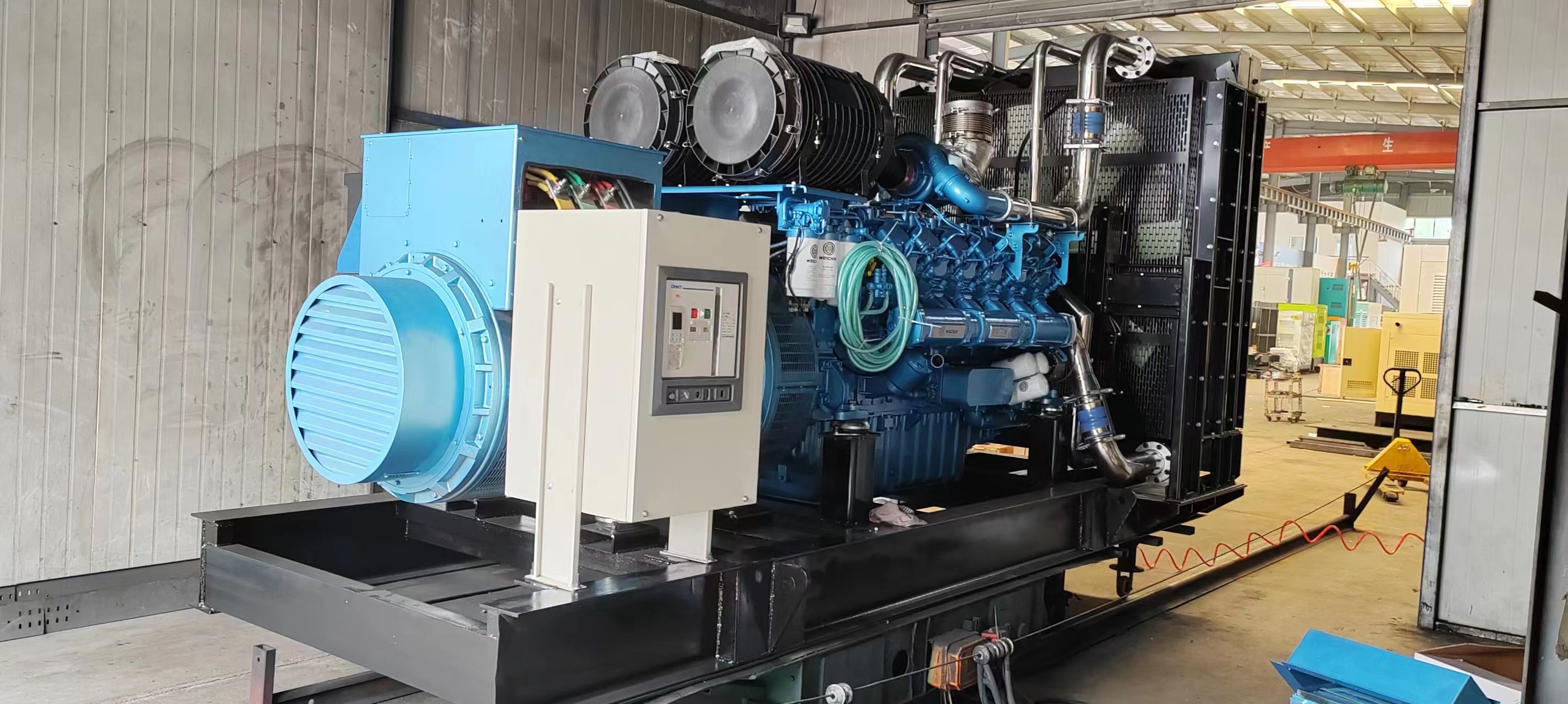 Water Cooling System 1000KW Weichai Boduan Generator Set with Sound Attenuated Filter