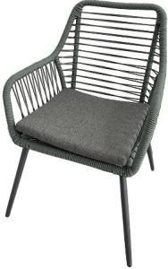 China 8mm Rope Rattan Sofa Armchair Garden Steel Frame With Cushion wholesale