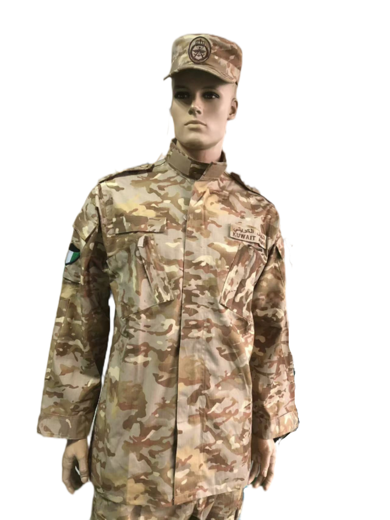 ACU Military Jacket And Pants 60 Cotton 40 Polyester / Twill Fabric Military Uniform Set For Kuwait Army