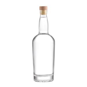 China Transparent Glass Products 500ml 750ml 1000ml Round Empty Tequila Bottle and Spray Cap wholesale