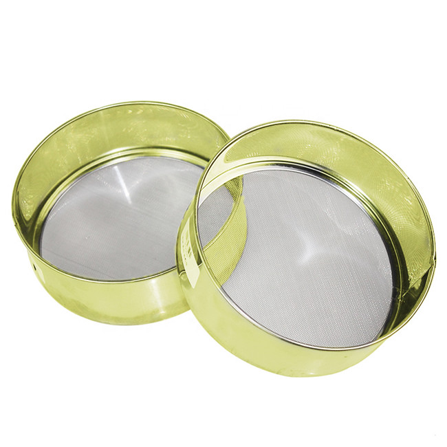 Durable Stainless Steel Wire Mesh Sieve 30 40 50cm With Aluminium Outer Frame