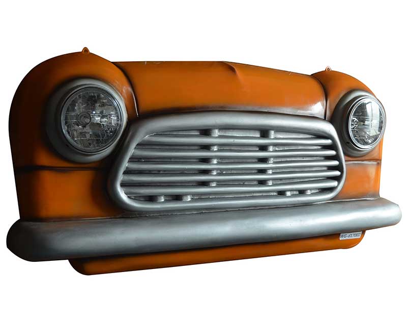 PE Resin Upcycle Antique Vintage Car Lighted Wall Decor Industrial Style