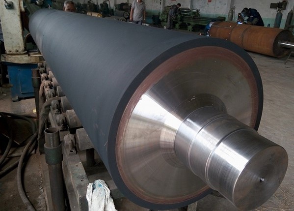 Rubber Paper Machine Rolls , Grooved Touch Roll Used Under The Large Cylinder
