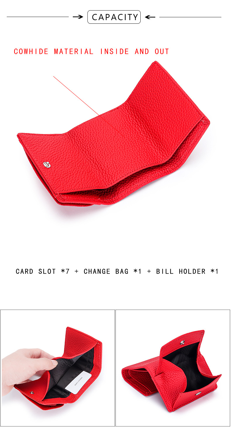 Short Fashion Women's Wallet with Large Capacity Multi-card Slots and Anti-theft Design