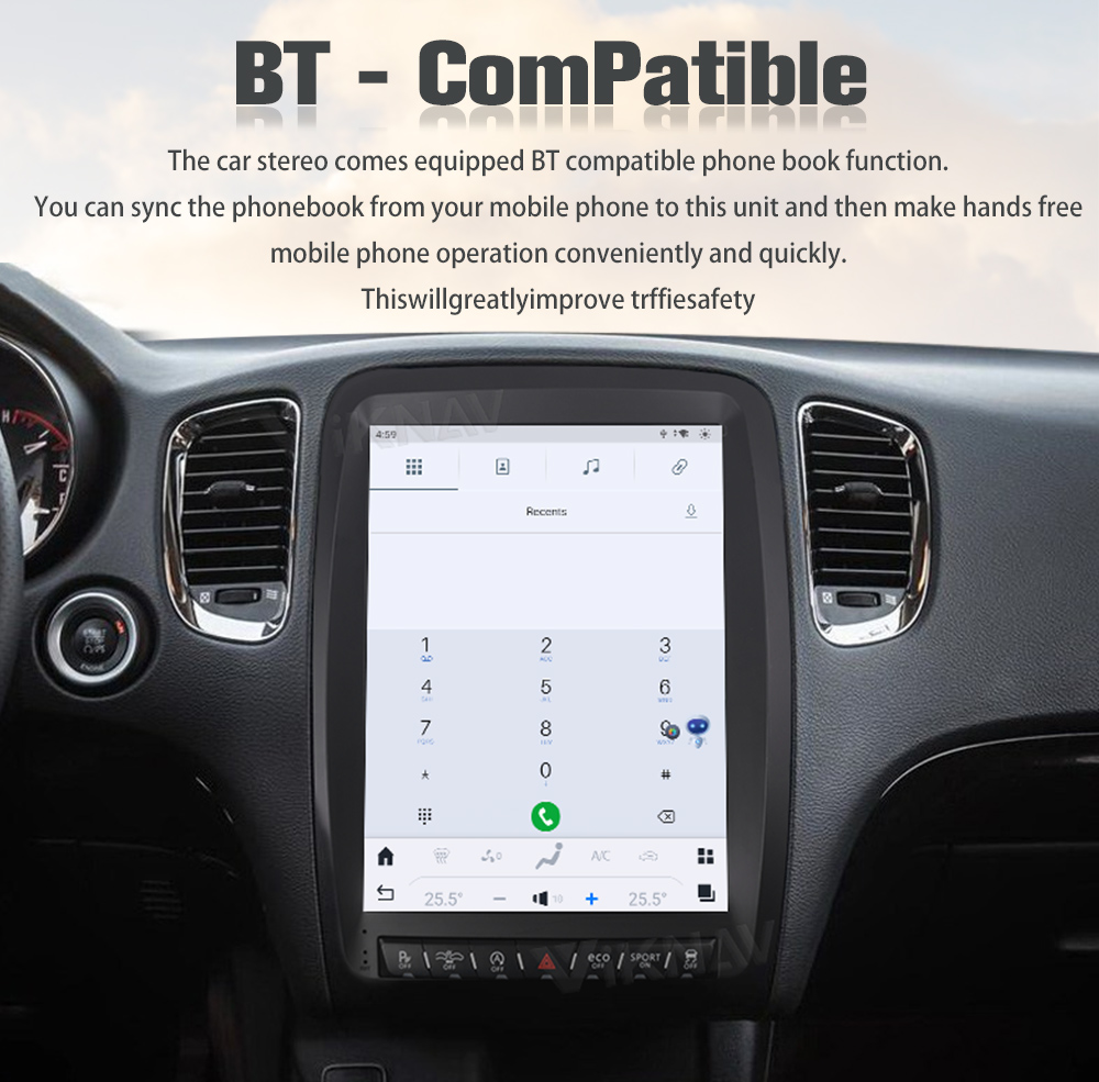 Car Radio Android Head Unit For Dodge Durango 2014-2016 With Carplay