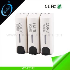China ABS wall mounted triple manual lotion soap dispenser wholesale