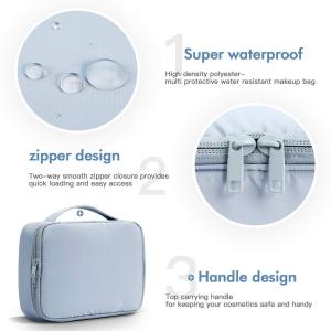 China Large Capacity Two Way Zipper Closure Polyester Cosmetic Bag wholesale