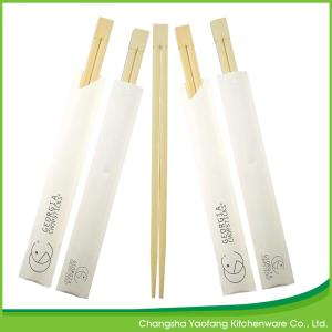 China 24cm Nature Sushi Chop Sticks Bamboo Disposable Open Paper Packing wholesale