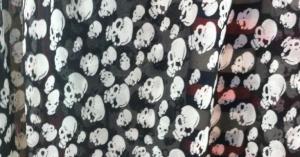 China 100D Skull Chiffon Printed Fabrics wholesale