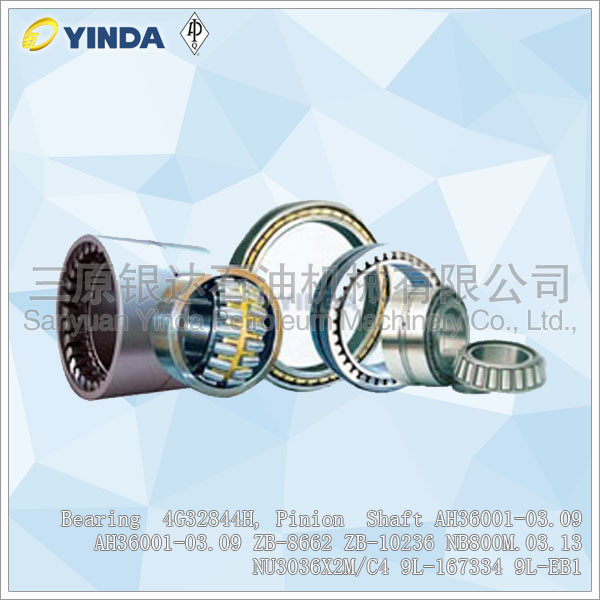 4G32844H Pinion Shaft Mud Pump Bearing AH36001-03.09 ZB-10236 NB800M.03.13 NU3036X2M/C4 9L-167334 9L-EB1