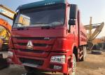 4 - 6L Engine Capacity Used Diesel Dump Trucks Howo 375 6x4 Year 2015 Red Color
