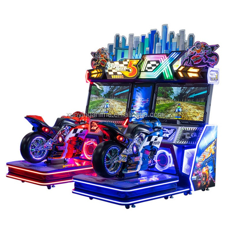 Kids Adults Indoor Racing Arcade Machine Moto Driving Simulator Game