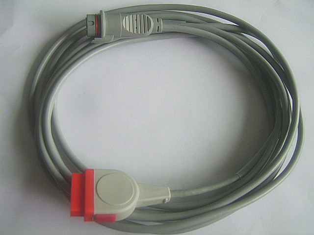 GE Utah Invasive Blood Pressure Cable 12ft Grey Rect 11pin To Utah-4pin
