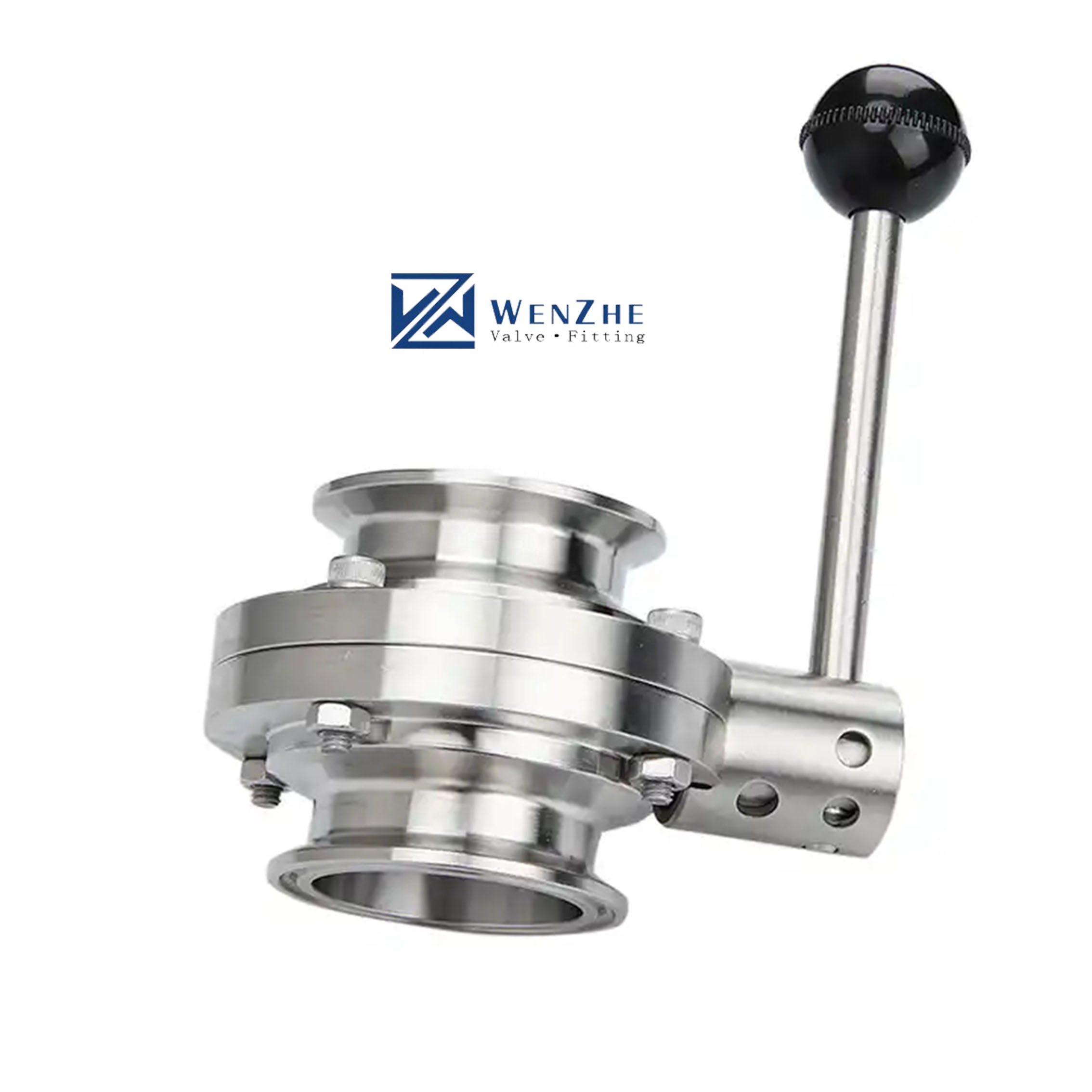 General Manual Sanitary Butterfly Valve for Milk Water Forged Stainless Steel 304 316