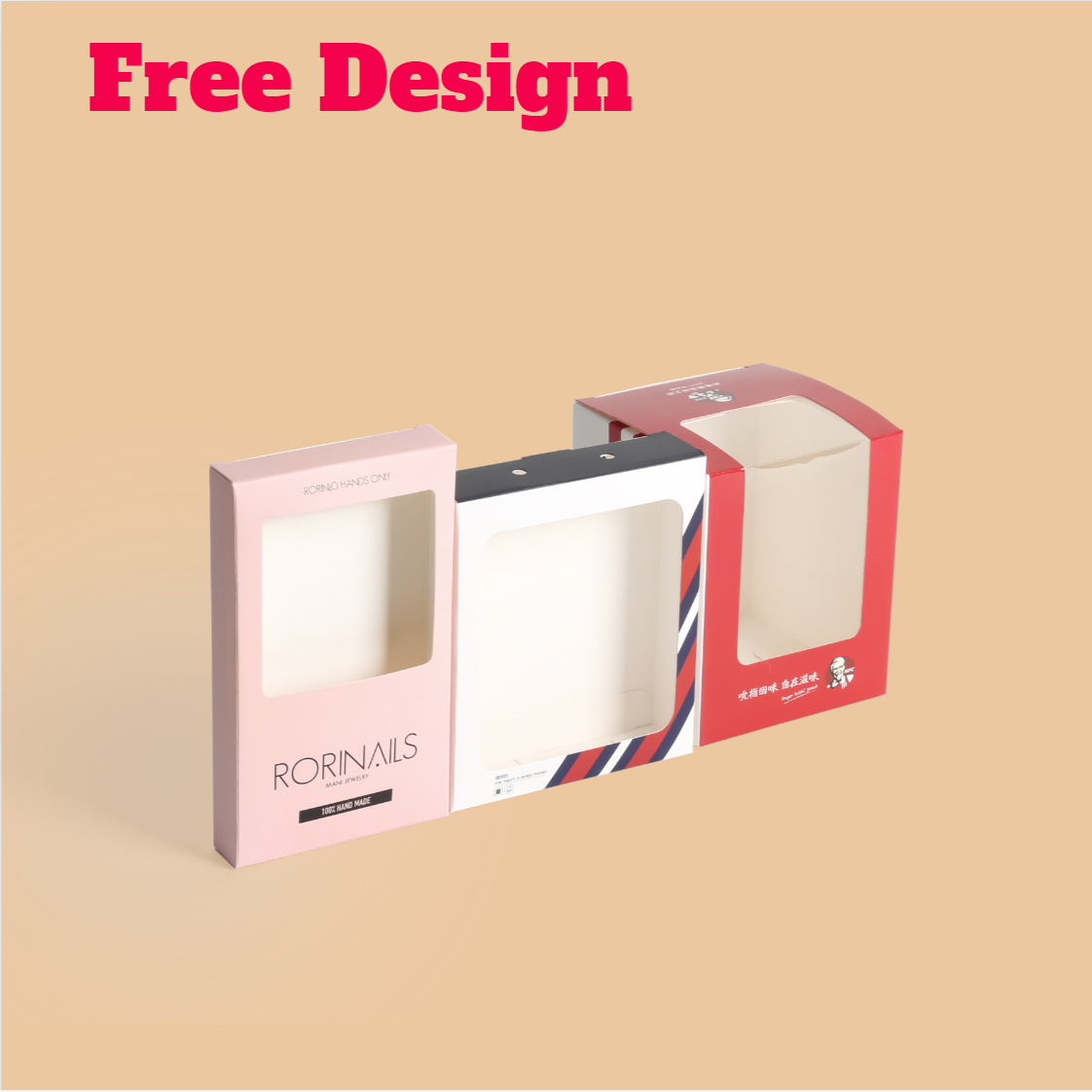 Eco-Friendly Pantone CMYK Custom Color Corrugated Cardboard Tuck End Box With Handle For Bit Items Products