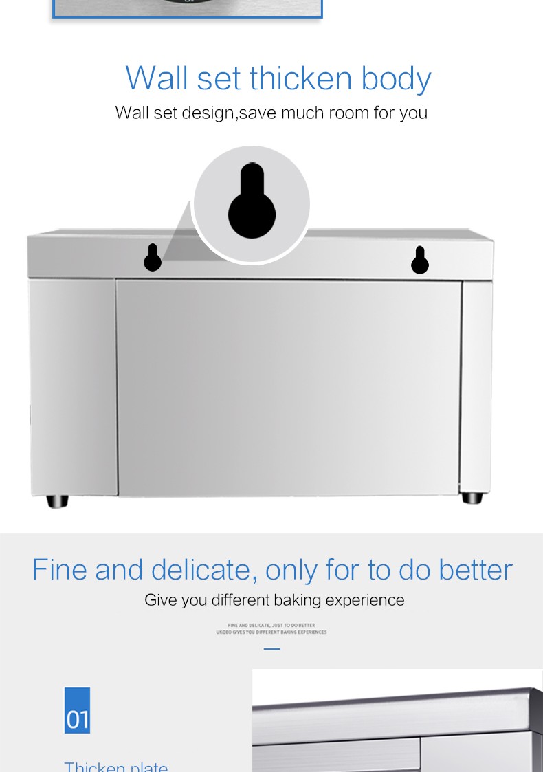 Electric Kitchen Equipment Counter Top Salamander Oven with Temperature Selector 50-300C