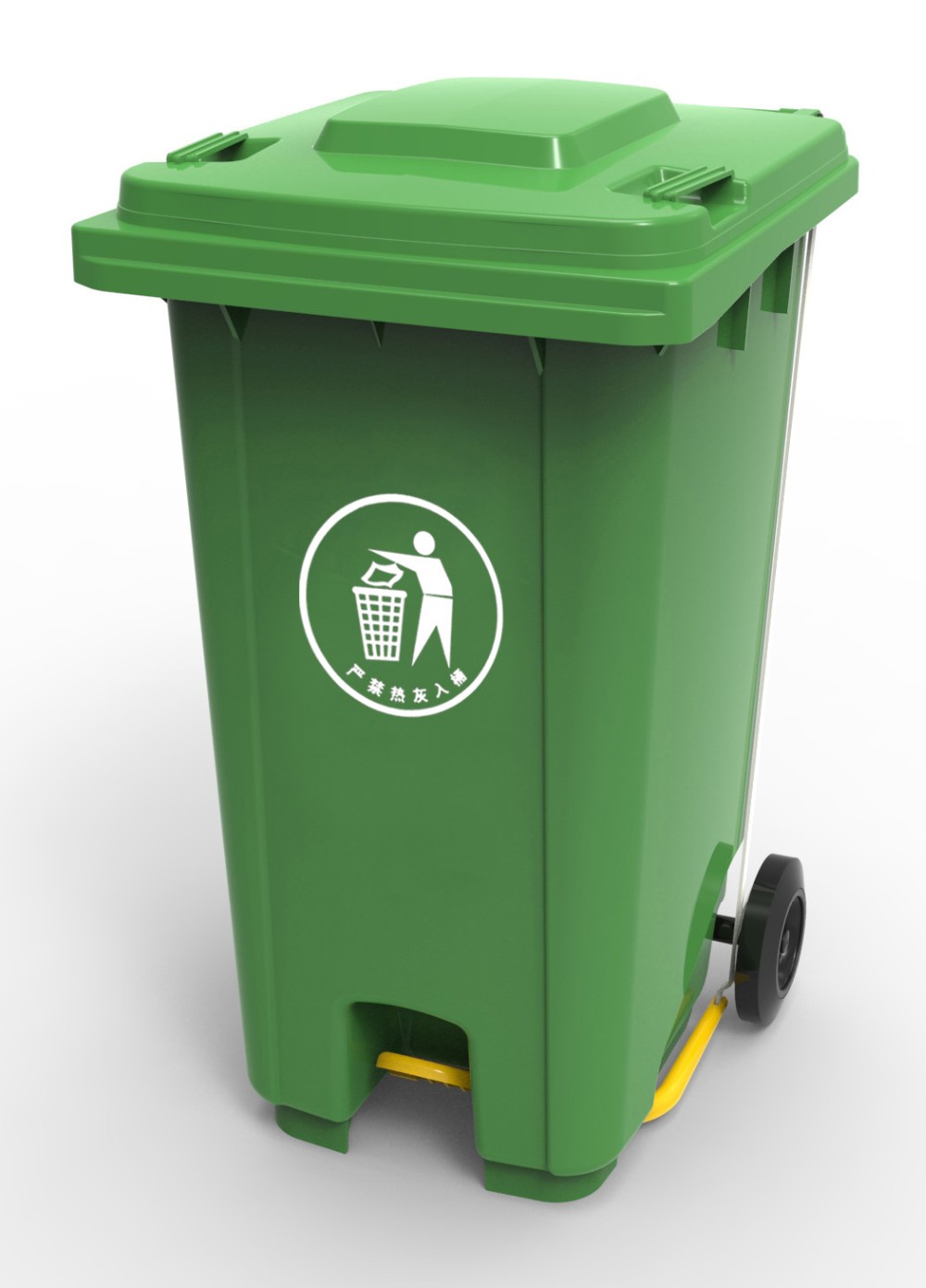 Good Quality 240L foot pedal plastic garbage trash bin plastic recycle rubbish bin