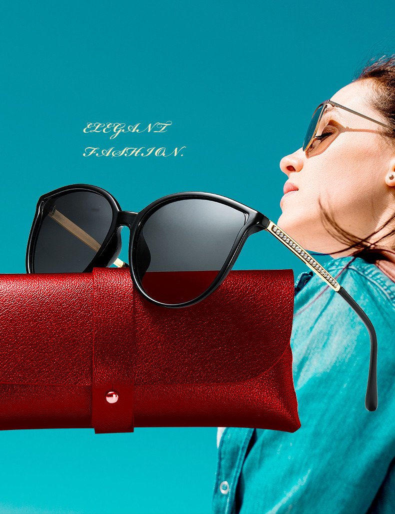 Retro Round Classic Women Handmade Cat Eye Sunglasses