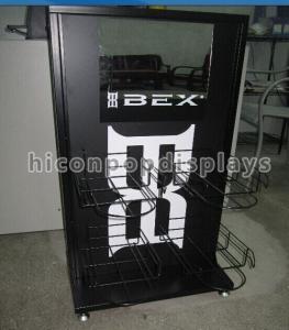 China Black Metal Counter Display Units 4 Holders Show Caps Store Display Stands wholesale