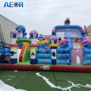 China Commercial bouncer playground jumping house giant amusement park cartoon inflatable fun city wholesale