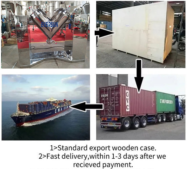 V Shaped Dry Powder Mixing Machine V Type Mixer For Food Mixture