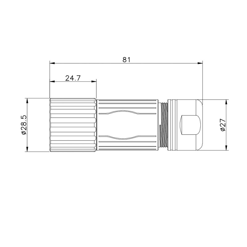 PA66 M23 Crimp Contact IP67 Male Female Waterproof Connector