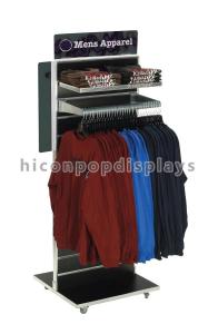 China Retail Clothing Store Fixtures Rotating Floor Display Stand Double Sided wholesale